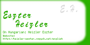 eszter heizler business card